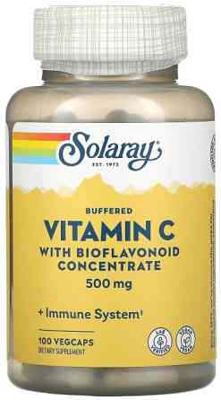 Вітамін С з біофлавоноїдами Solaray Vitamin C with Bioflavonoid 500 мг 100 капс Київ