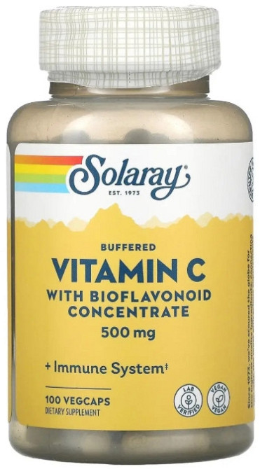 Вітамін С з біофлавоноїдами Solaray Vitamin C with Bioflavonoid 500 мг 100 капс Київ - фото 1