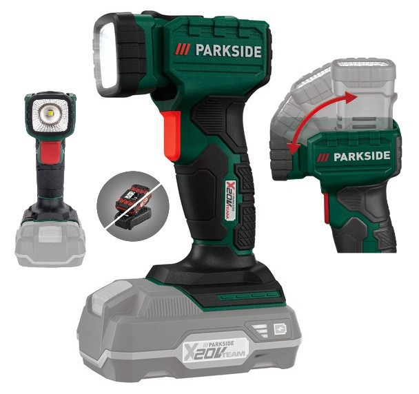 Акумуляторний Led Ліхтар 280 люмен поворотний 20 V Parkside (PLHLA 20-Li A1) Без акумулятора! Нововолинськ - фото 1