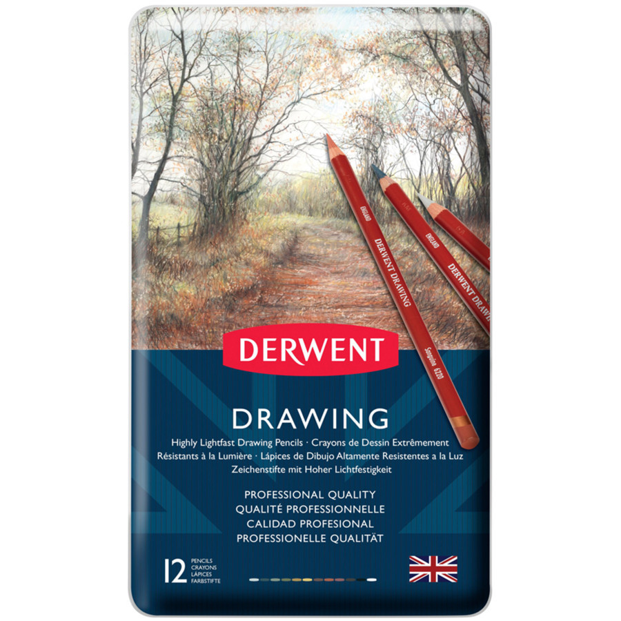 Карандаши для рисунка Drawing 12шт Derwent Киев - изображение 1