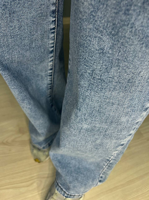 Джинсы женские Meecaloo 6010 palazzo jeans comfort облегченные палаццо широкие голубые, голубой, 28, Одесса - изображение 5