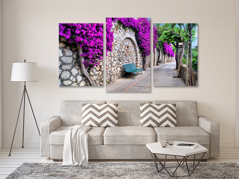 Модульная картина в гостиную / спальню Місто в квітах Art-621_3 70x130 см Киев - изображение 2