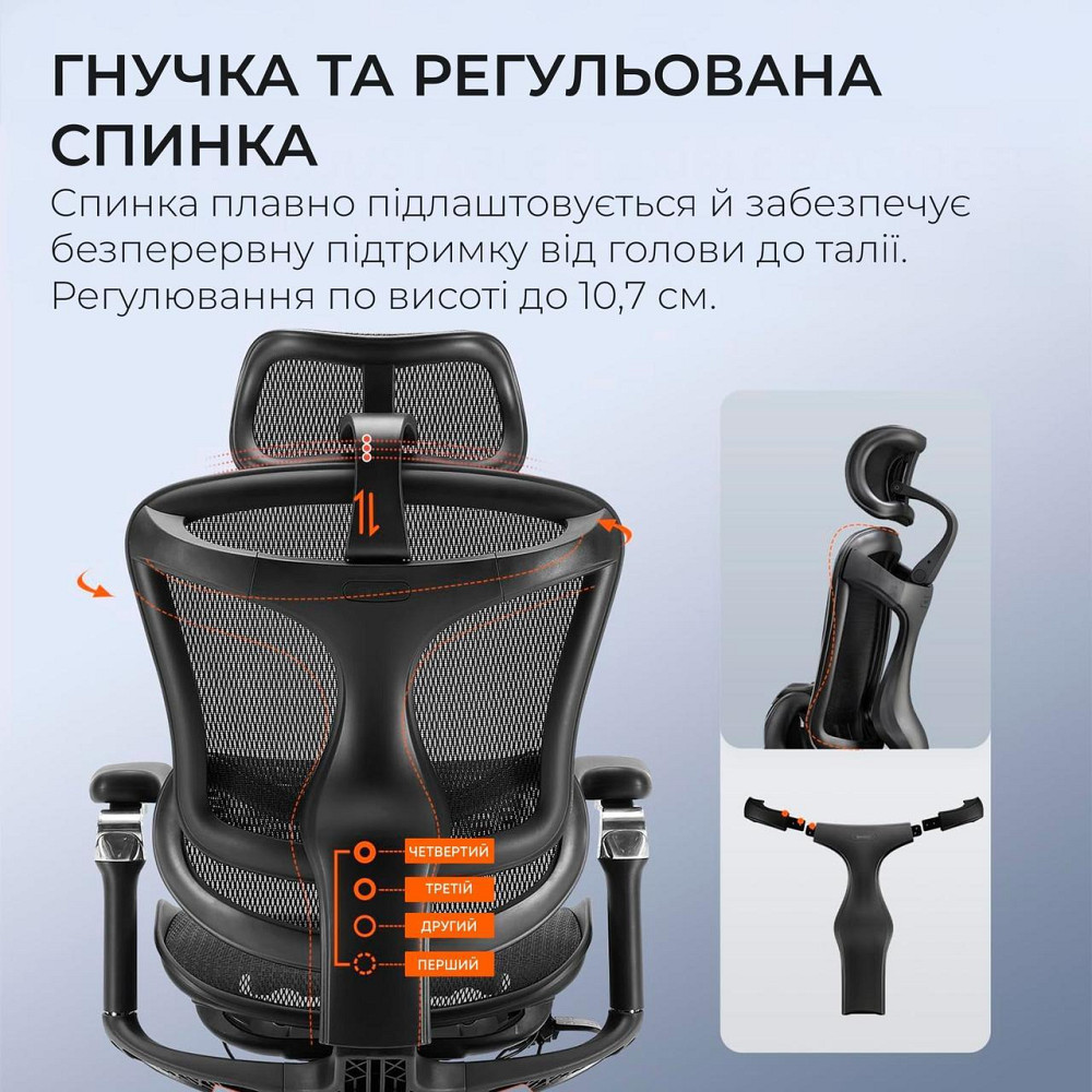 Крісло офісне Sihoo Doro C300 Pro Mesh Black (DORO-C300-PRO-M101) ( 17925 ) Харків - фото 11