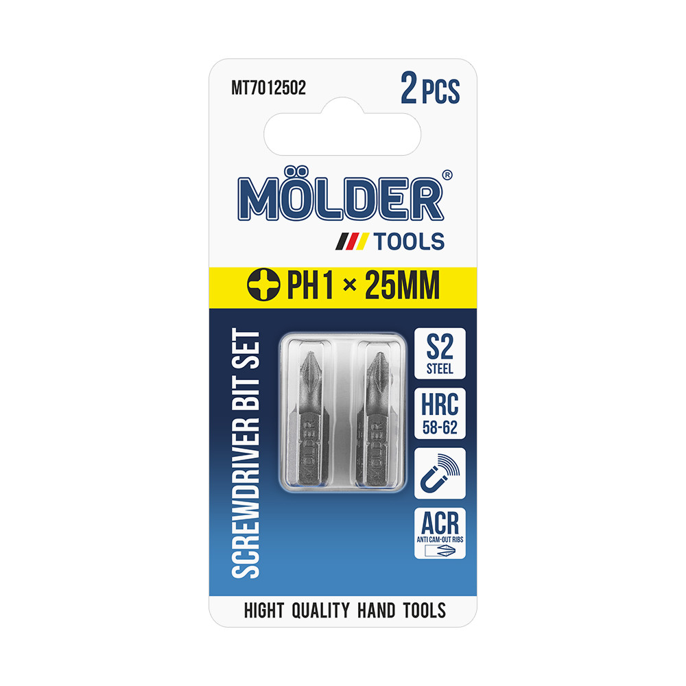 Набір біт Molder PH1x25мм 2шт Львів - фото 1