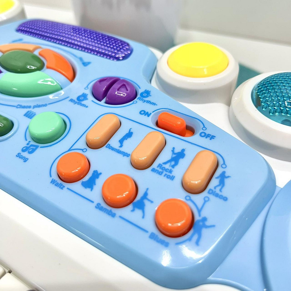 Синтезатор дитячий 24 клавіші музика світло запис 6 ритмів Блакитний (CY-6032B) Чернигов - изображение 9