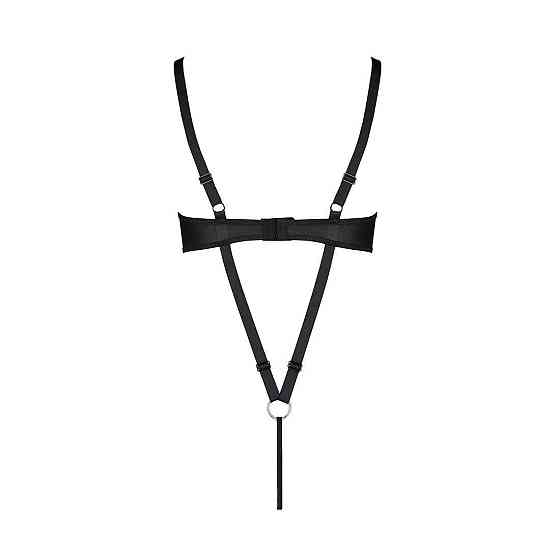 Боді з екошкіри Passion CELINE BODY XXL/XXXL, black, з доступом, відкритий Sex Aura Київ
