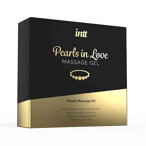 Набор для жемчужного массажа Intt Pearls in Love: ожерелье и силиконовый массажный гель Sex Aura Киев