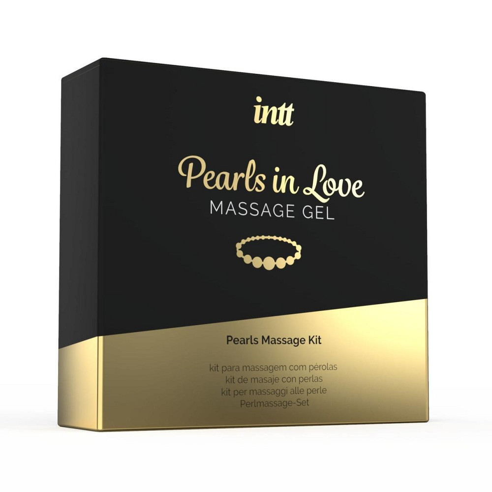 Набор для жемчужного массажа Intt Pearls in Love: ожерелье и силиконовый массажный гель Sex Aura Киев - изображение 3