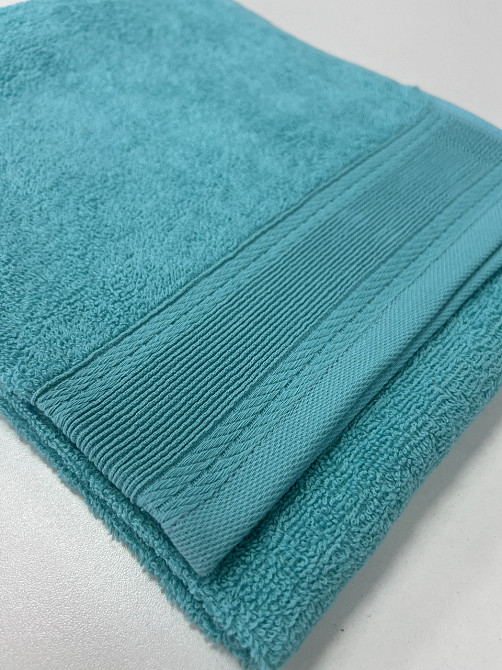 Рушник махровий Ideal Textile з бордюром однотонний щільність 360 г/м2 70х130 см (56860715) Бірюзови Чернівці - фото 8