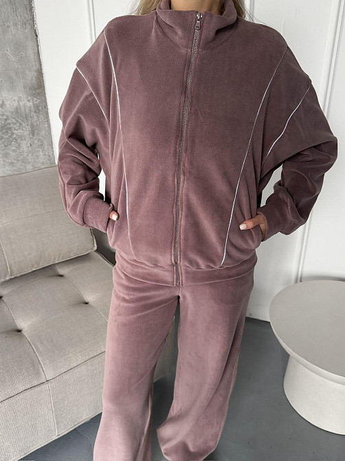 Стильний жіночий теплий флісовий костюм-двійка Моко, 42/44 Одеса - фото 4