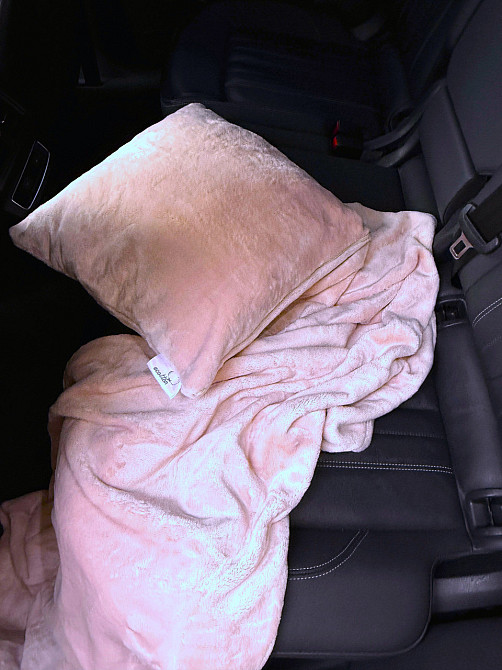 Ecotton Набір для подорожі Ecotton 2 в 1 Подушка 40х40 плед 110х140 рожевий Киев - изображение 1