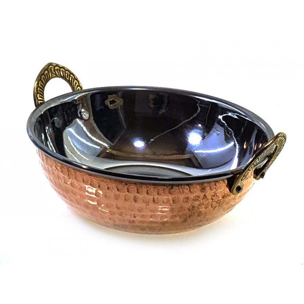 Блюдо с ручками нержавеющая сталь и медь Киев - изображение 1