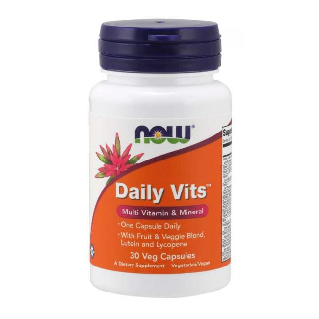 Витаминно-минеральный комплекс NOW Foods Daily Vits 30 Veg Capsules Луцк - изображение 1