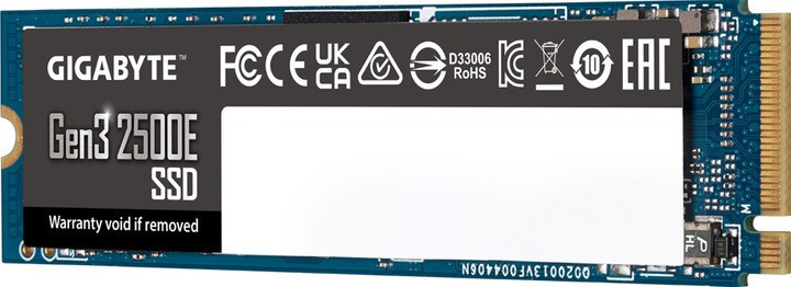 Накопичувач SSD 500 GB Gigabyte Gen3 2500E M.2 PCIe NVMe 3.0 x4 3D TLC (G325E500G) ( 22101 ) Харьков - изображение 3