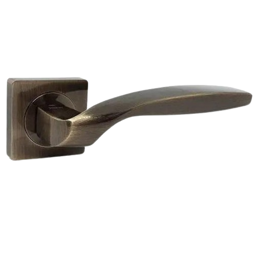 Ручка дверна на квадратній розетці HRoz-06.045 AL AB KEDR Житомир - фото 1