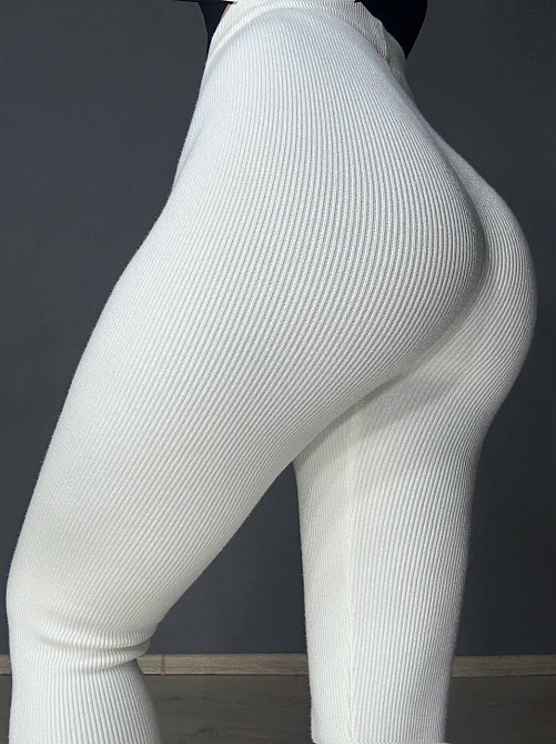 Лосины женские A-N 6126-6161 теплые в рубчик на меху ангоры, белый, one size Киев - изображение 15