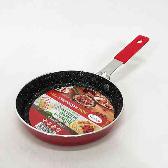 Нова алюмінієва сковорода Con, Сковорода якісна зручна на кухню з алюмінієвим шаром KU-66 Івано-Франківськ