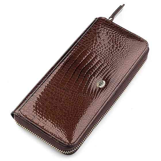 Кошелек женский ST Leather 18438 (S7001A) многофункциональный Коричневый Киев