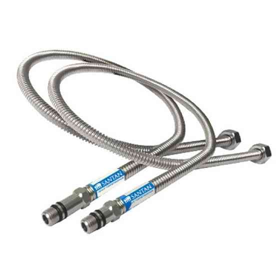 Шланг для води 1/2"хМ10 штуцер, 30см, нержавійка, комплект 2  шт. Харків