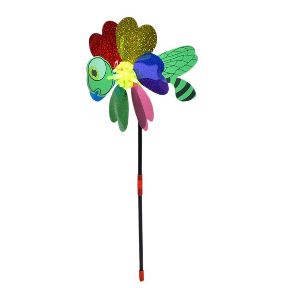 Дитячий вітрячок "Бабка" MR 1353-1 квітка діаметром 20,5 см, паличка 38 см Вінниця - фото 1