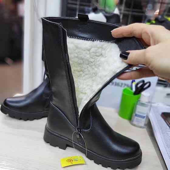 Детские зимние сапоги черные для девочек  34,37 Николаев