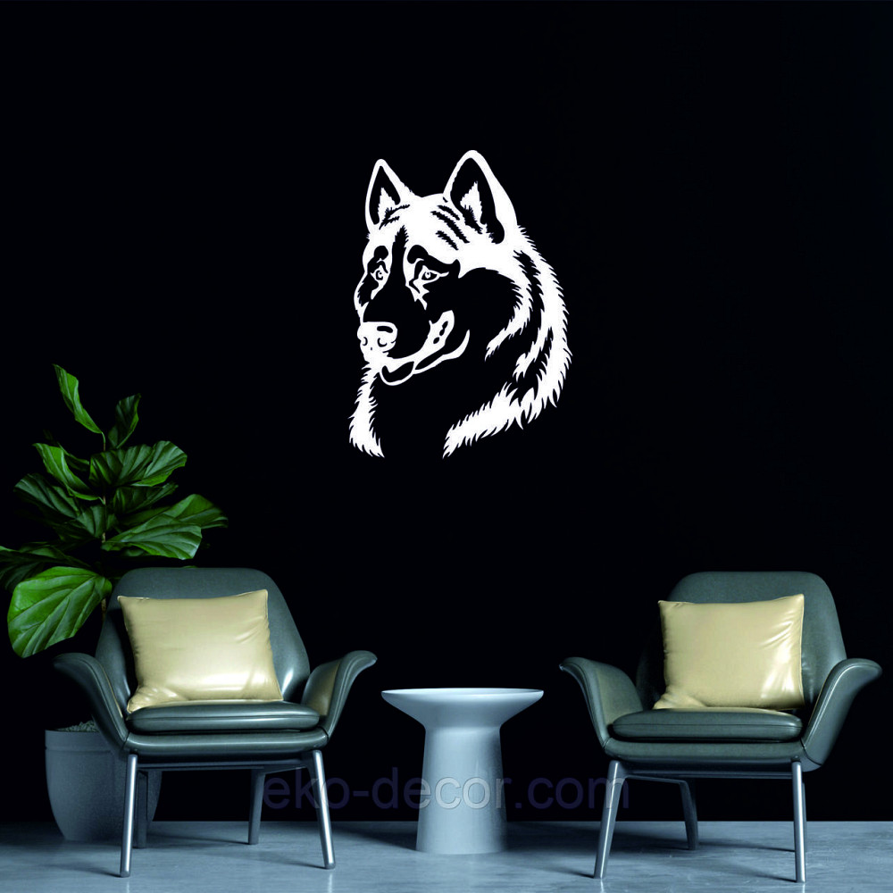 Декоративне настінне Панно «Хаскі», Декор на стіну 90*66 см, Білий Київ - фото 4