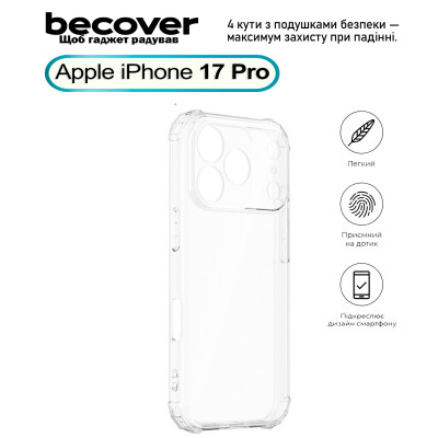 Чохол до мобільного телефона BeCover Anti-Shock Apple iPhone 17 Pro Clear (713797) Вінниця - фото 1