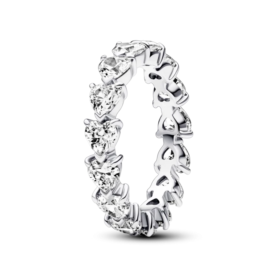 Срібна каблучка Pandora Ряд сердець 193103C01 MasterSem Київ - фото 1