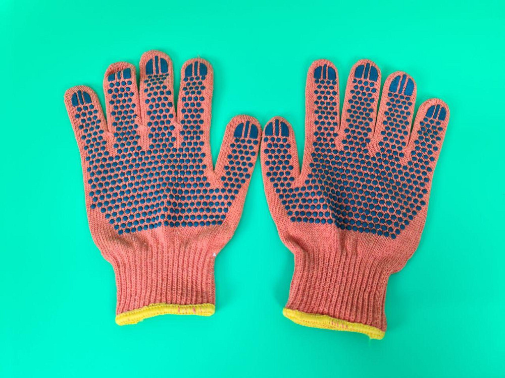 Господарські рукавички щільні 10 кл/3н жовтогаряча з ПВХ покриттям Польща (10 пар) Харків - фото 1