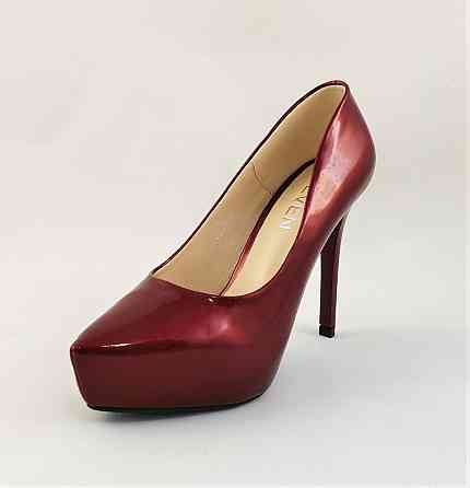 Жіночі Бордові Туфлі на Підборах Шпильці Лакові Модельні (розміри: 36,37,38,39,40) - 16-6 Дніпро