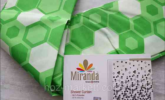 Штора для ванной тканевая Миранда Troy зеленая 180 х 200 см Харьков