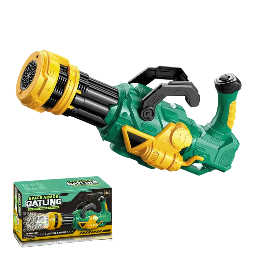 Генератор мильних бульбашок на батарейках, пістолет для мильних бульбашок для дітей з підсвічуванням, Зелений Кам'янець-Подільський - фото 2