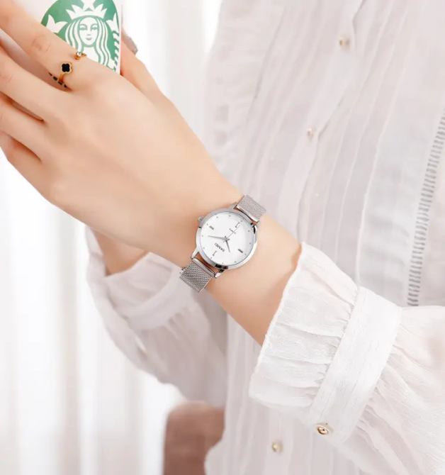 Женские наручные часы Skmei 1528 (Серебристый) Винница - изображение 4