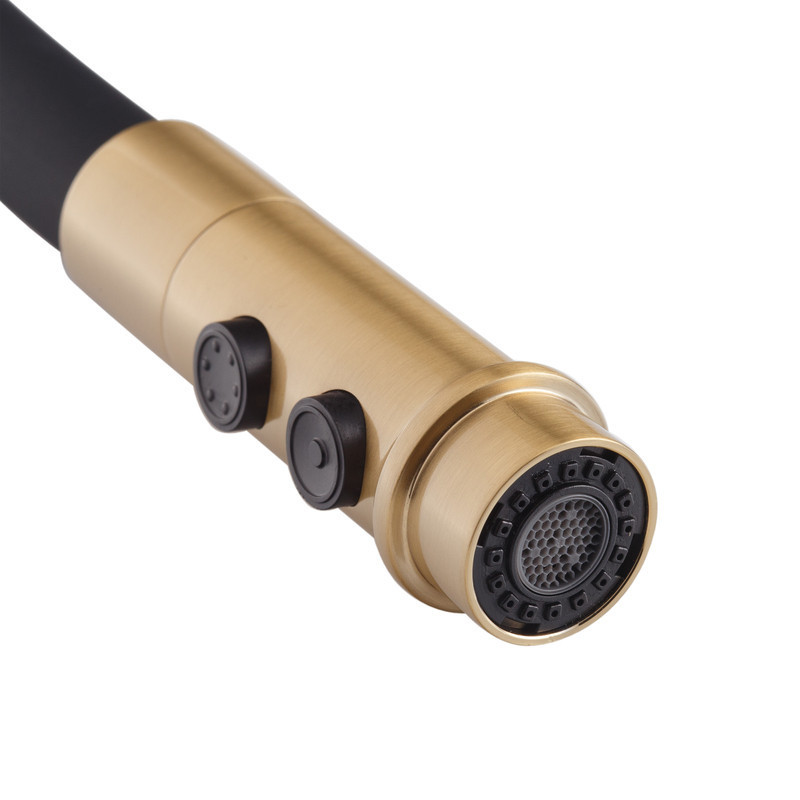 Змішувач для кухні MIXXUS PREMIUM PULL 017 BRUSHED GOLD REFL.BLACK (MI8280) ( 17689 ) Харків - фото 7
