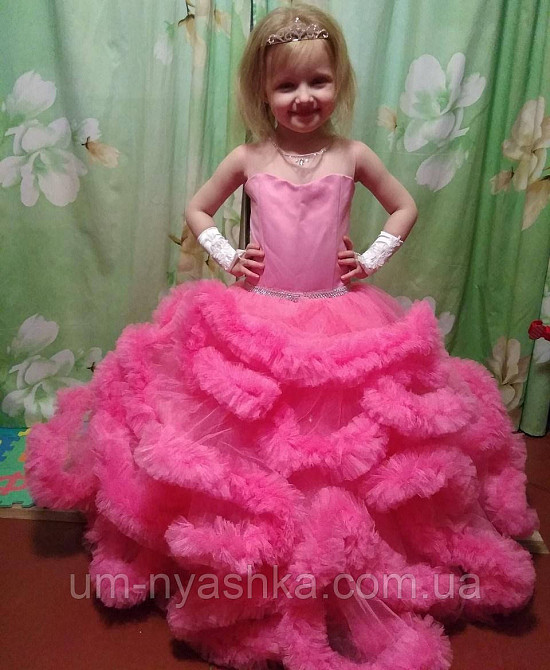 Пышное платье Облачко ЯРКО-РОЗОВОЕ на 4-5, 6-7, 8-9 лет Кривой Рог - изображение 4