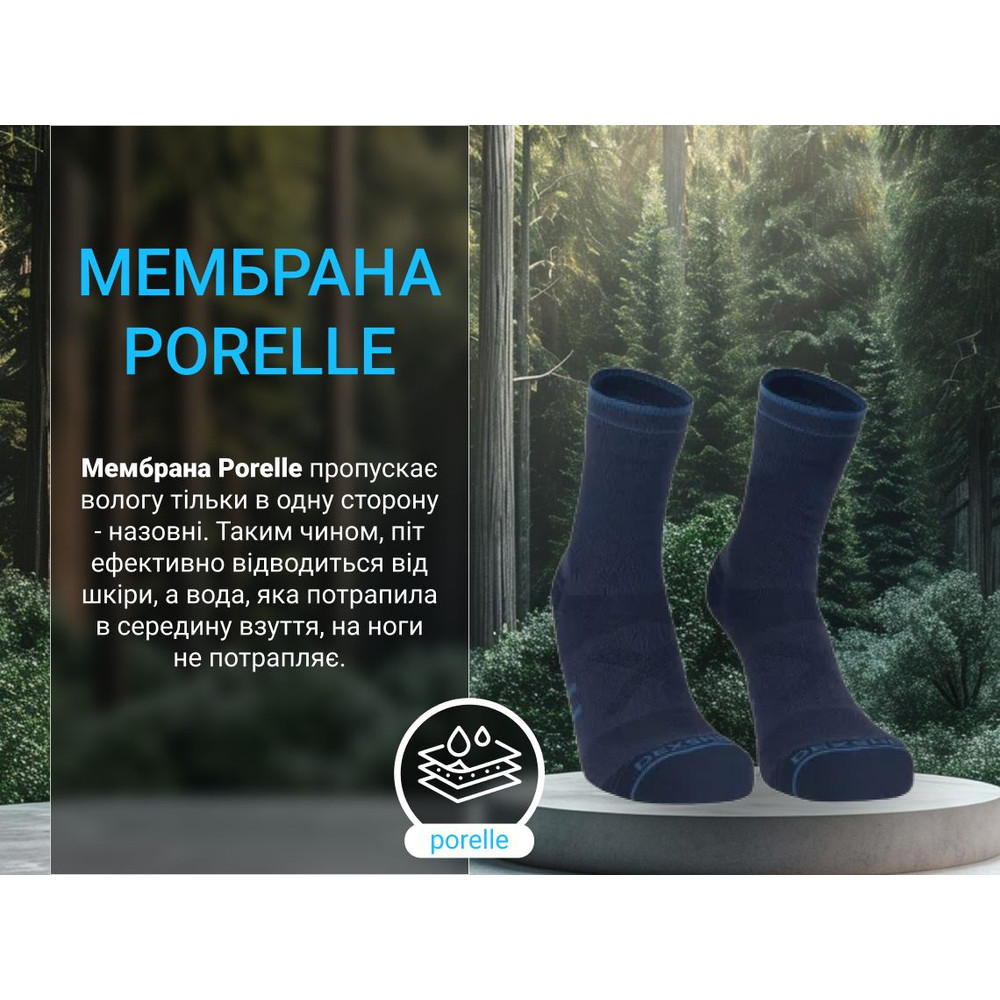 Шкарпетки водонепроникні Dexshell Running Lite 2.0 Socks, сірі, розмір S (36-38) Киев - изображение 6