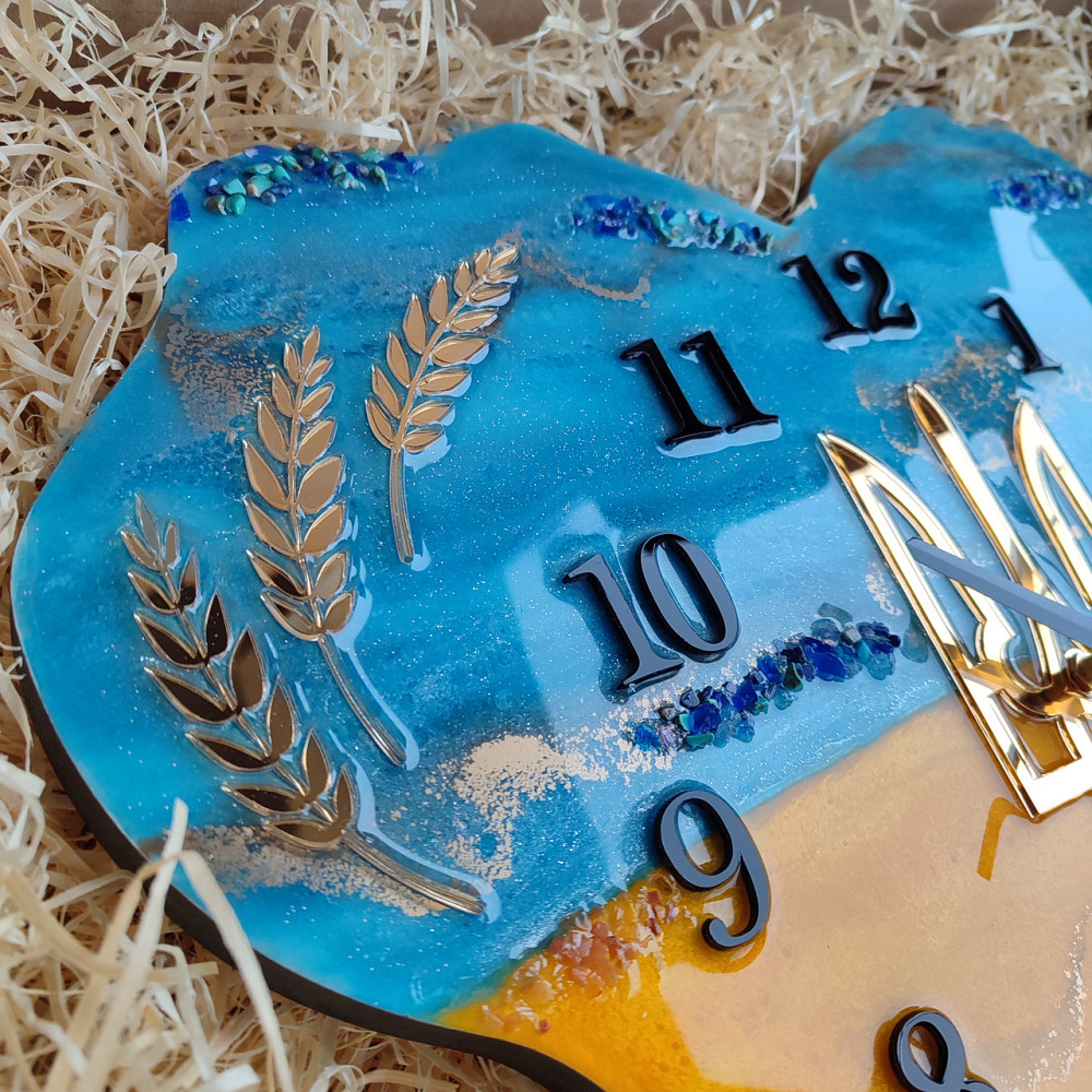 Годинник настінний 40*32 см Серце України Дніпро - фото 3