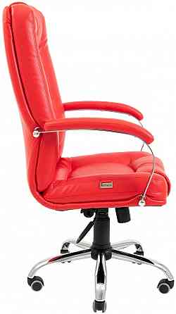 Офісне Крісло Керівника Richman Alberto Boom 16 Хром М3 MultiBlock Червоний Київ