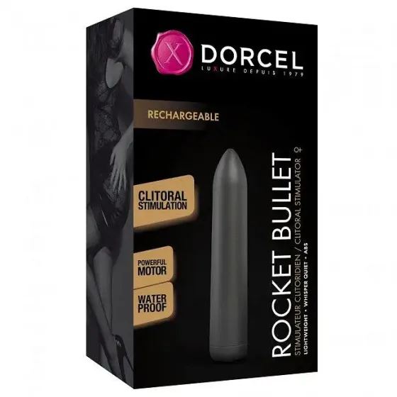 Перезаряджувана віброкуля Dorcel Rocket Bullet Black Львів