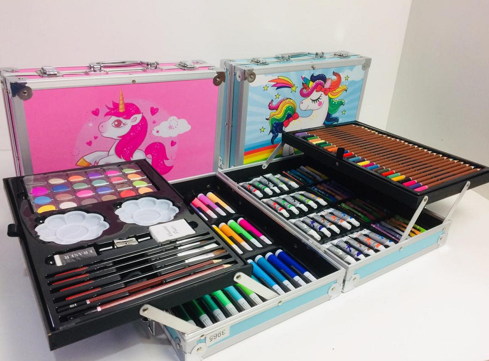 Набір для творчості в алюмінієвій валізі "Єдиноріг" 145 передм. ГОЛУБИЙ ART 3965 (6) Одеса - фото 3