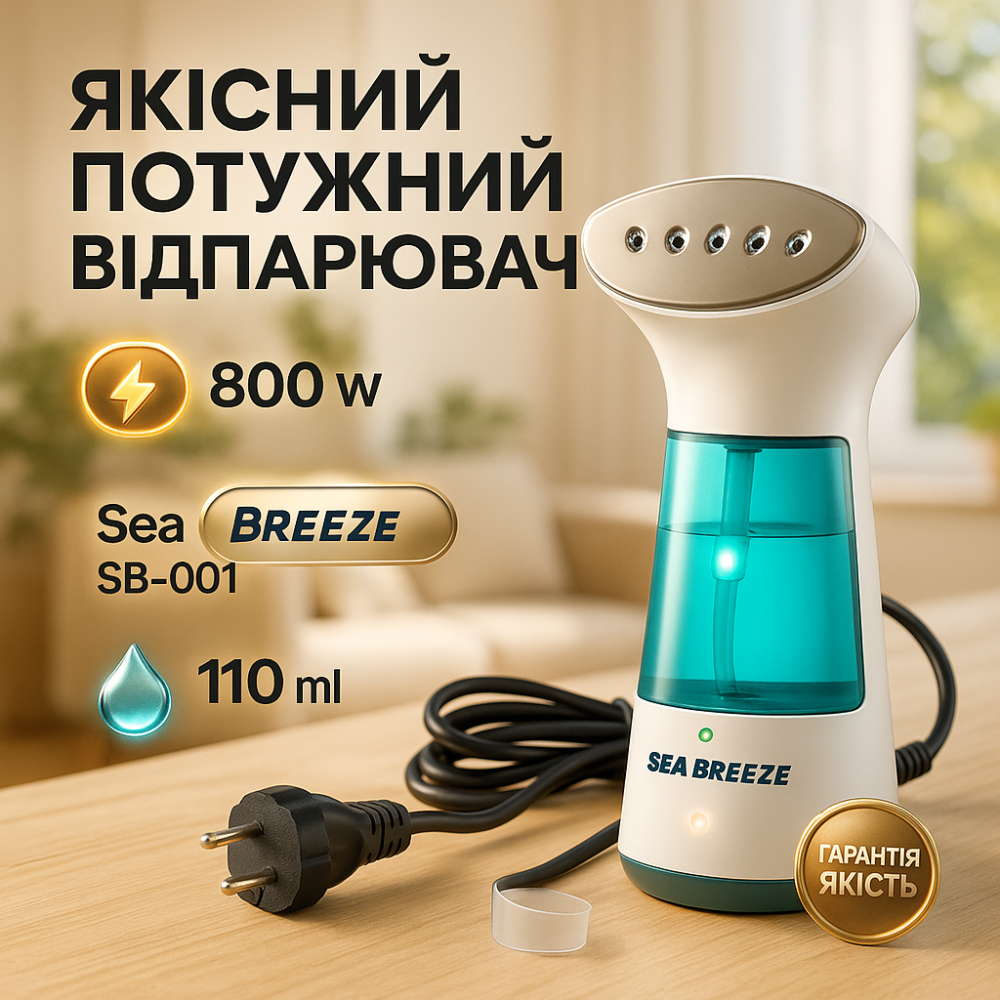 Відпарювач для розгладження тканин SeaBreeze, Хороший відпарювач для одягу та штор TB-40 Львів - фото 17