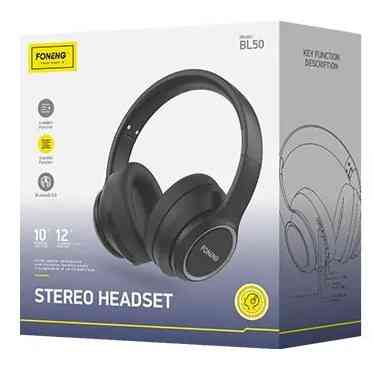 Bluetooth-гарнітура Foneng BL50 Bluetooth Headset (BL50-BH) Чорний Харків