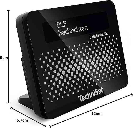 Радіоприймач TechniSat Cablestar 100 чорний DVB‑C цифровий радіоадаптер S/PDIF L/R OLED USB англ. інтерфейс Київ