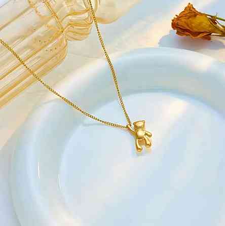 Підвіска ведмедик на ланцюжку – мінімалістична прикраса Київ