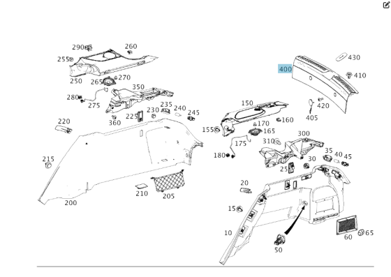 Mercedes-Benz  A2926900041 9051 Накладка отвору багажника чорна GLE Coupe C292 Одеса