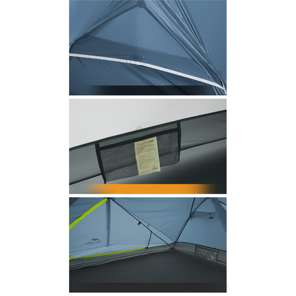 Намет двомісний ультралегкий Naturehike Mongar UL NH19M002-J, темно-синій Київ - фото 8