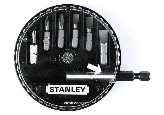 Набір насадок викруткових STANLEY : (SL4,5-5,5-6,5-PH0-1-2) магнітний тримач 1/4". 7 шт. DW Одеса