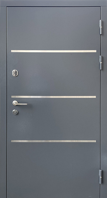 Двері вуличні Форт-М модель ГАЛІЦІЯ МЕТАЛ/МДФ антрацит 860 Київ - фото 1