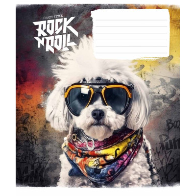 Тетрадь Школярик Rock star 12 листов косая линия (012-3277L) Винница - изображение 5