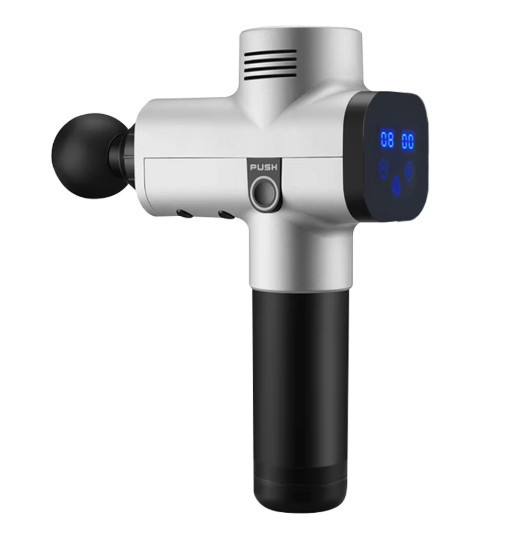 Массажный ударный пистолет триггерных точек Phoenix A2 (4 насадки) сенсор Серый Винница - изображение 1